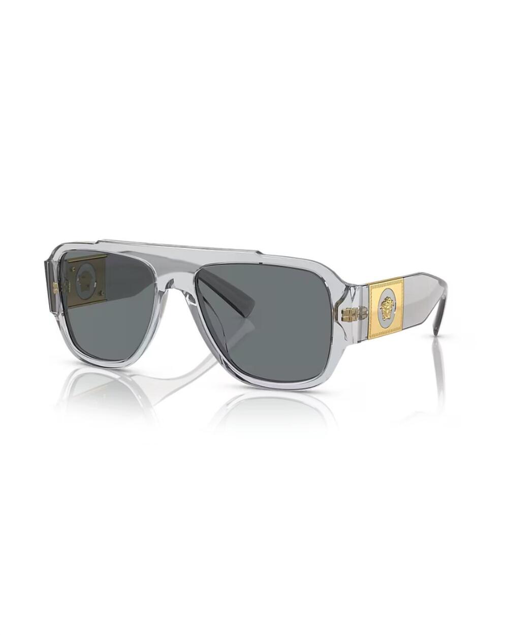 NEW VERSACE men's ve4436u pilot aviator non-polarized sunglasses in transparent
